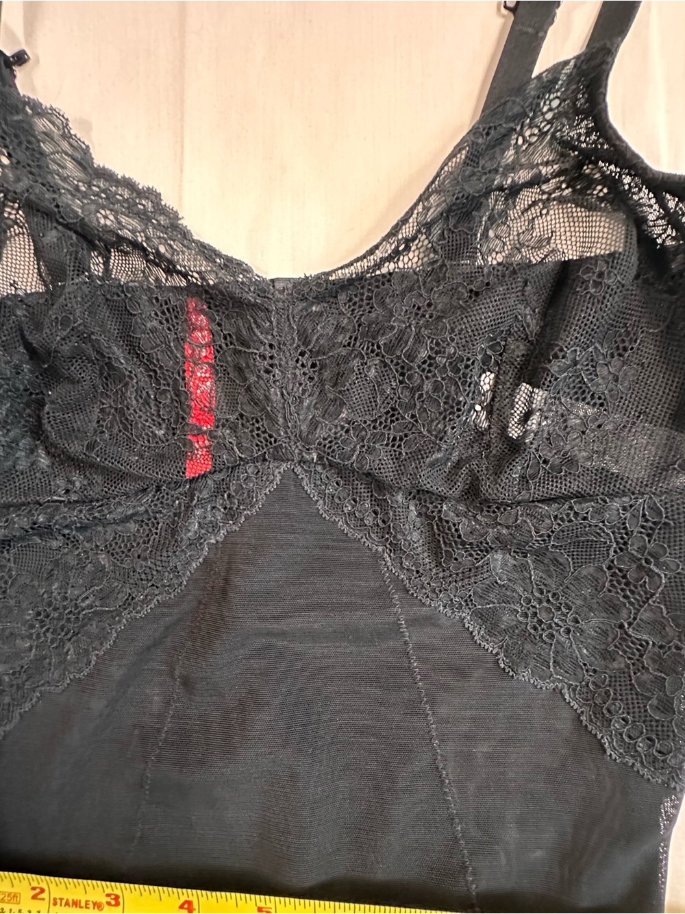 SPANX Black Lace Cami with Sheer Panels